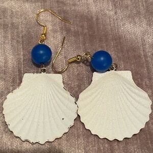 Shell Earrings 925 Vermeil French Hooks NWOTS
